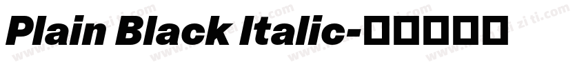 Plain Black Italic字体转换